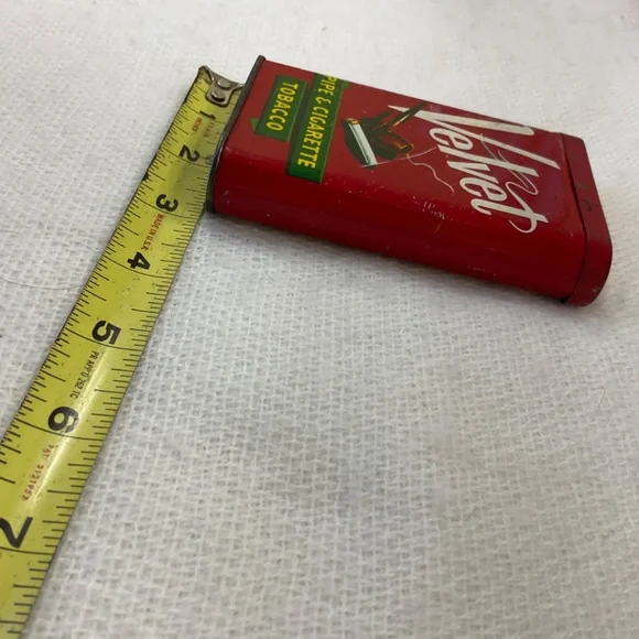 Vintage Velvet Pipe & Cigarette Tobacco Tin Collectible - Picture 11 of 11